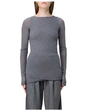 Liviana Conti Long Sleeve T-Shirts - Grey