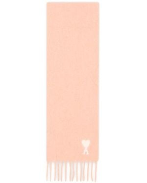 Ami Paris Accessoires ,Roze ,Wol De Coeur Sjaal