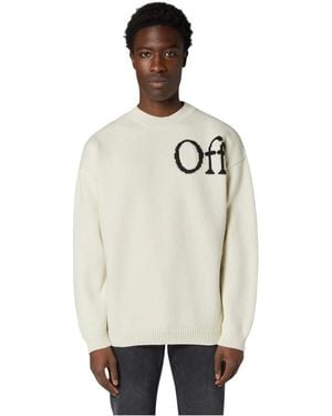 Off-White c/o Virgil Abloh Round-Neck Knitwear - Natural