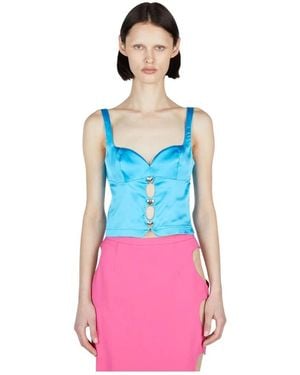 Marco Rambaldi Sleeveless Tops - Blue