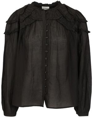 Isabel Marant Overhemden ,Zwart ,Katoen Christa Blouse