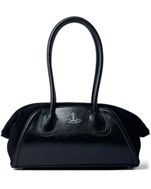 Vivienne Westwood Schwarze Lederhandtasche Mit Griff