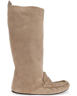 Acne Studios Schoenen ,Leer Slouch Saddle Laarzen - Bruin