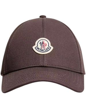 Moncler Baseballpet Van Katoengabardine - Bruin