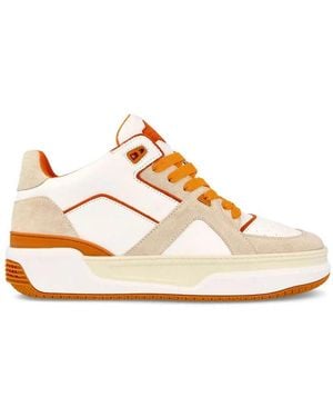 Just Don Schoenen ,Veelkleurig ,Leer Luxe Jd3 Sneakers Wit Oranje