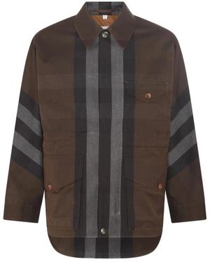 Burberry Elegante chaqueta parka para mujeres - Gris