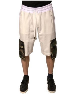 Dolce & Gabbana Casual cargo bermuda shorts mit kordelzug - Natur