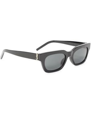 Saint Laurent Accessoires ,Zwart ,Rechthoekige Zonnebril