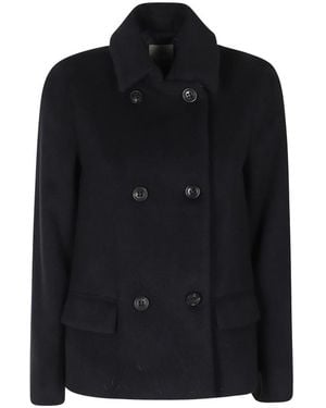 Kiltie Double-Breasted Coats - Nero