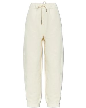 Ami Paris Rechte Broek Sweatpants - Naturel