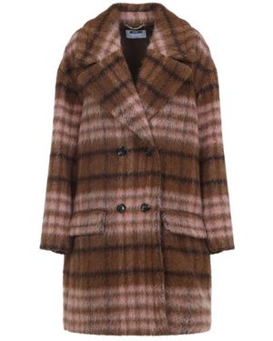 Moschino Karierte Wintermantel - Braun