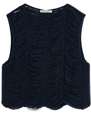 Our Legacy Tops ,Blauw ,Wol Rib Cage Vest