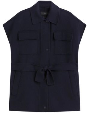 Weekend by Maxmara Mouwloze Jas - Blauw