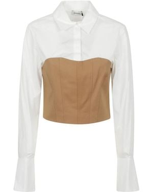 Jonathan Simkhai Lidey Cotton Combo Top - Weiß