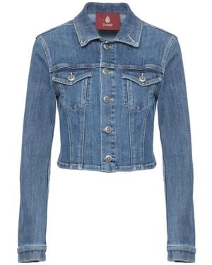 Dondup Jassen ,Blauw ,Katoen Stretch Katoenen Jas
