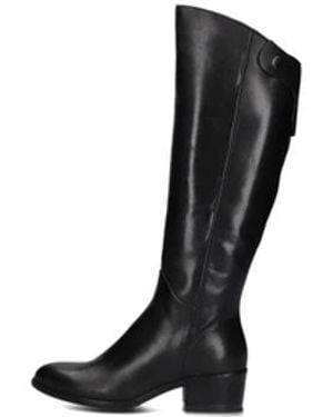 Omoda Schicke Hohe Stiefel Mit Blockabsatz - Schwarz