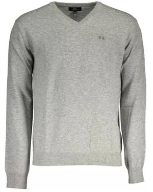 La Martina V-Neck Knitwear - Grey