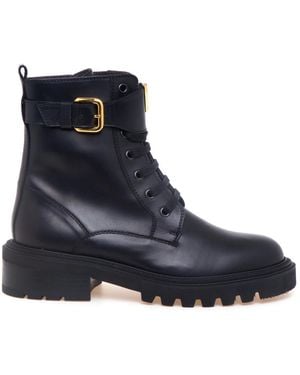Via Roma 15 Lace-Up Boots - Blue