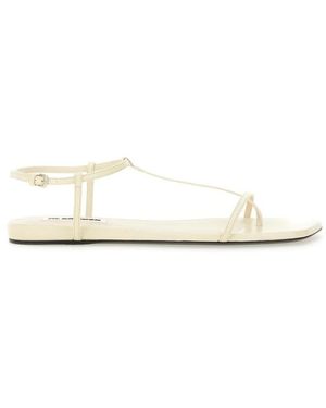 Jil Sander Ledersandale - Weiß