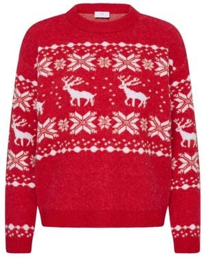 Kaffe Round-Neck Knitwear - Rouge