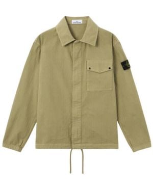 Stone Island Licht Katoenen Overshirt - Groen