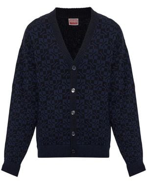 KENZO Truien & Vesten ,Blauw ,Katoen Cardigan