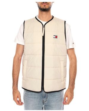 Tommy Hilfiger Tjm Flag Quilted Vest - Naturel