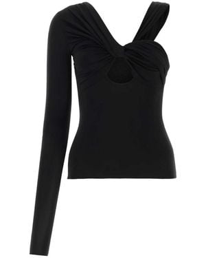 Nensi Dojaka Stretch-Viskose-Top - Schwarz