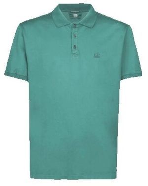 C.P. Company Locker geschnittenes Polo-Shirt Frosty Spruce-M - Grün