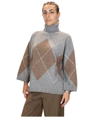 Marella Truien & Vesten ,Grijs ,Wol Emmcamera Turtleneck