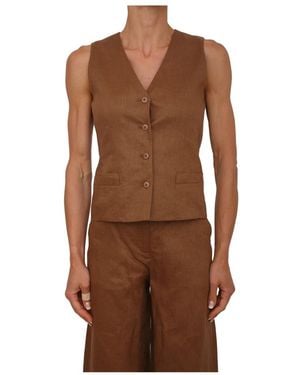 Max Mara Jassen ,Bruin ,Vests