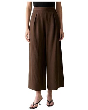 ViCOLO Broeken ,Bruin ,Linnen Culottes