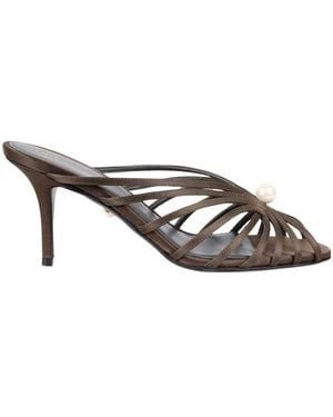 ALEVI Schoenen ,Groen ,Satijn Diana Pearl Satin Mules - Bruin