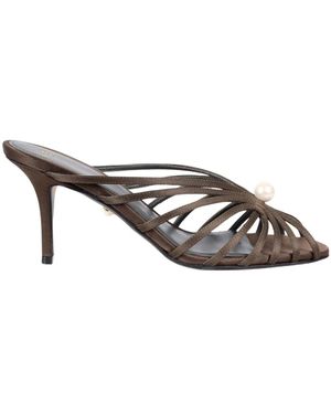 ALEVI Heeled Mules - Brown