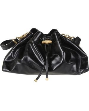 Jimmy Choo Bon Bon Kleine Wildleder-Beuteltasche - Schwarz