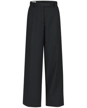 Dries Van Noten Broeken ,Zwart ,Wol Penn Wide-Leg Broeken