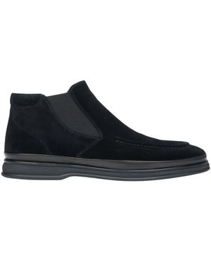 ESTRO Schwarze slip-on chelsea stiefel aus echtem velours