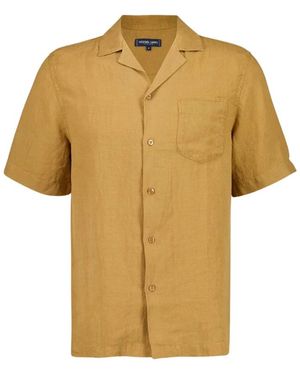 Frescobol Carioca Short Sleeve Shirts - Yellow