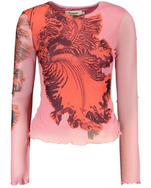 Desigual Rosa Viscosa T - Red