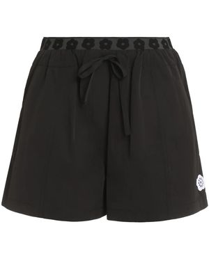 KENZO Korte Broeken ,Zwart ,Katoen Cotton Blend Shorts