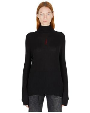 032c Truien & Vesten ,Zwart ,Wol Gebreide Kleding