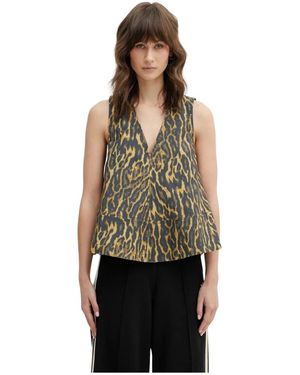 Ganni Sleeveless Tops - Verde