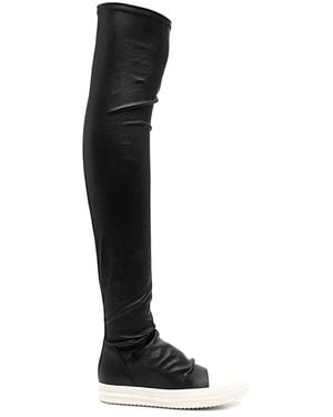 Rick Owens Over-Knee Boots - Zwart