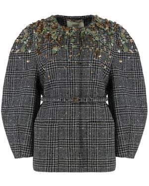 Fendi Tweed Jackets - Grey