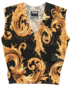 Versace Jeans Couture V-Neck Knitwear - Metálico