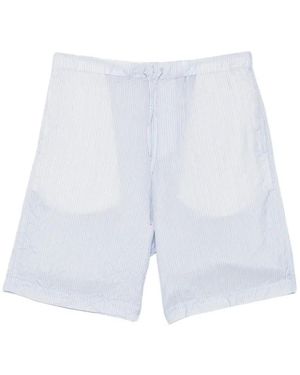 Dries Van Noten Korte Broeken ,Blauw ,Pantalone