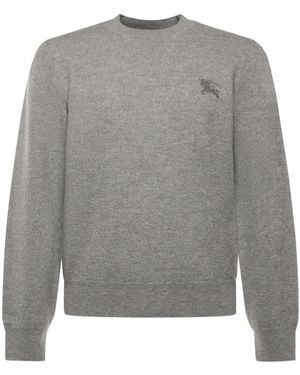 Burberry M Knit Crew - Grau