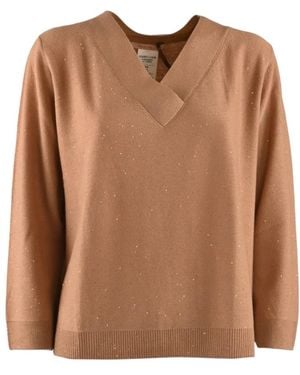 Pennyblack V-Neck Knitwear - Brown