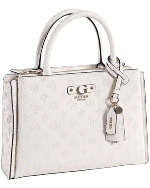 Guess Elegante Handtasche Mit Mehreren Fächern - Weiß