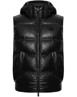 Moncler Jassen ,Zwart ,Leer Impression Down Vest